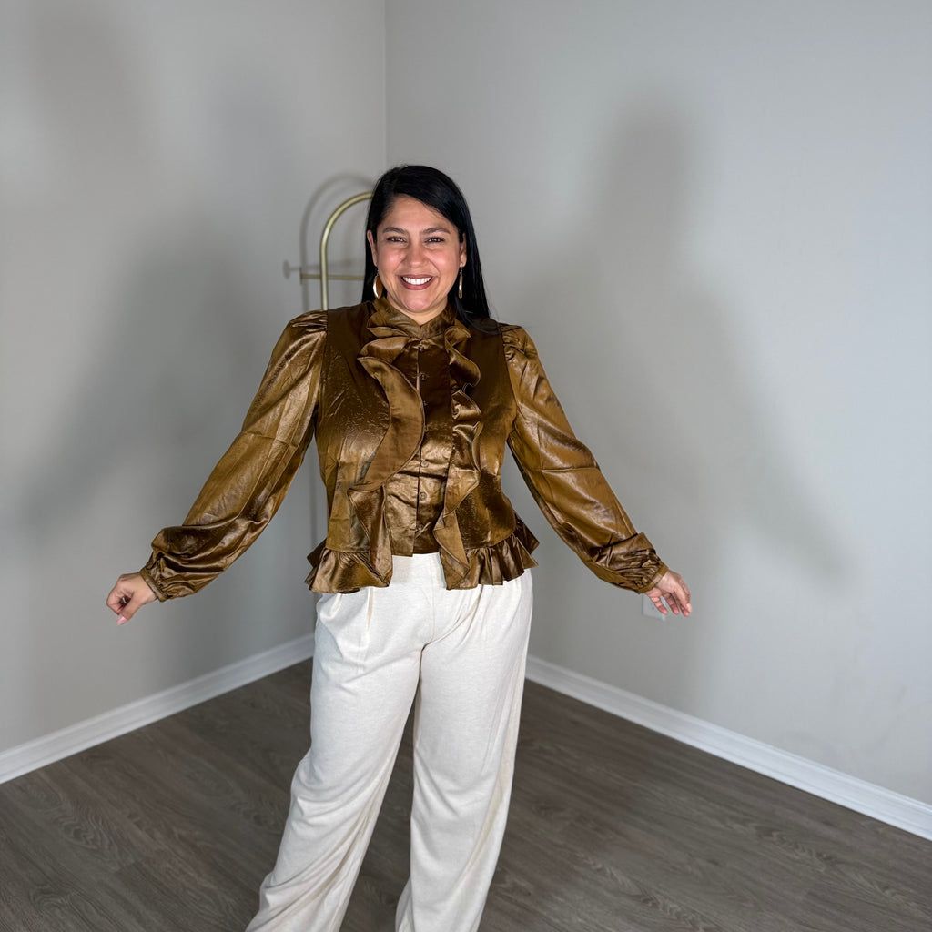 Lulu wave-detail blouse