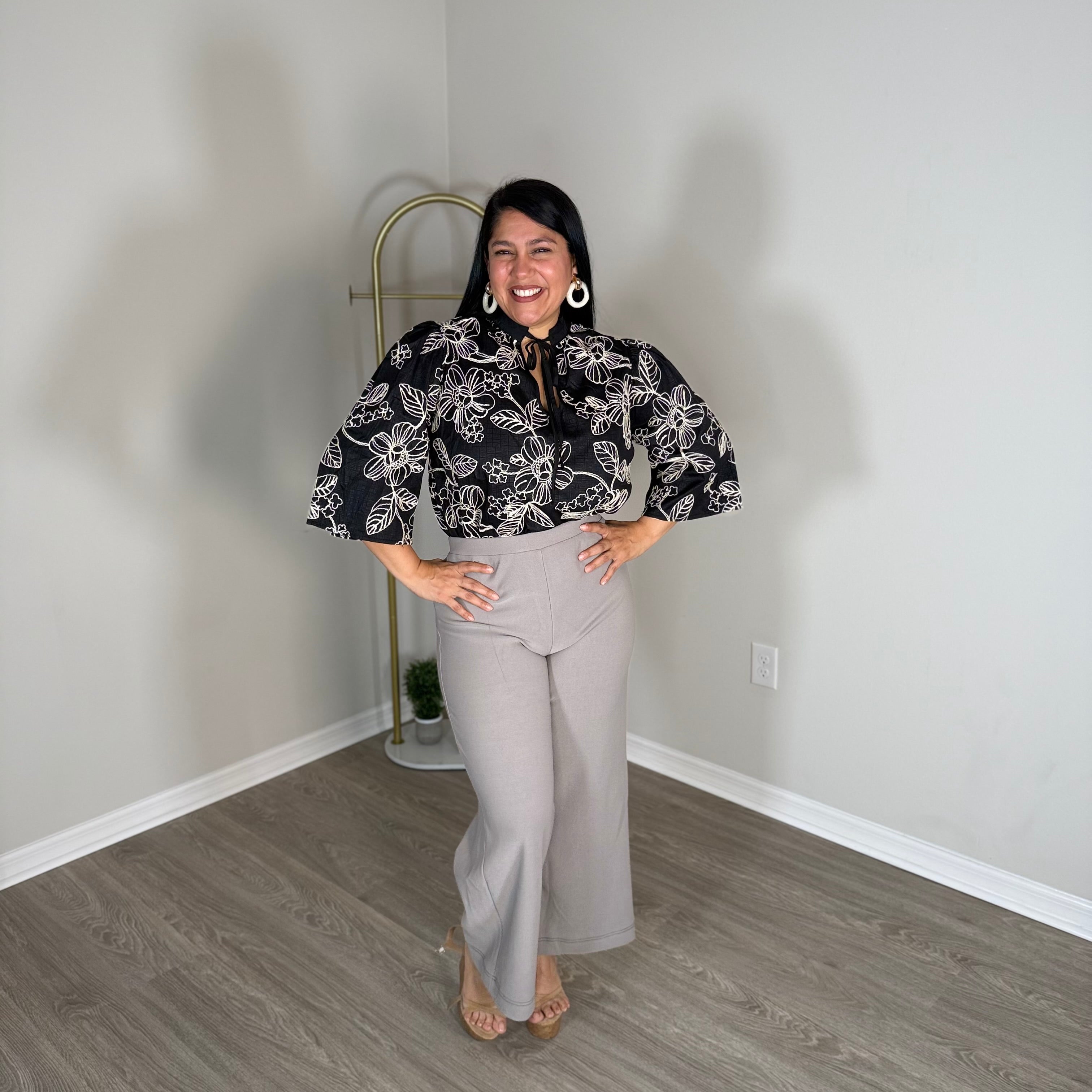 blue floral dress / top / shirt / skirt.