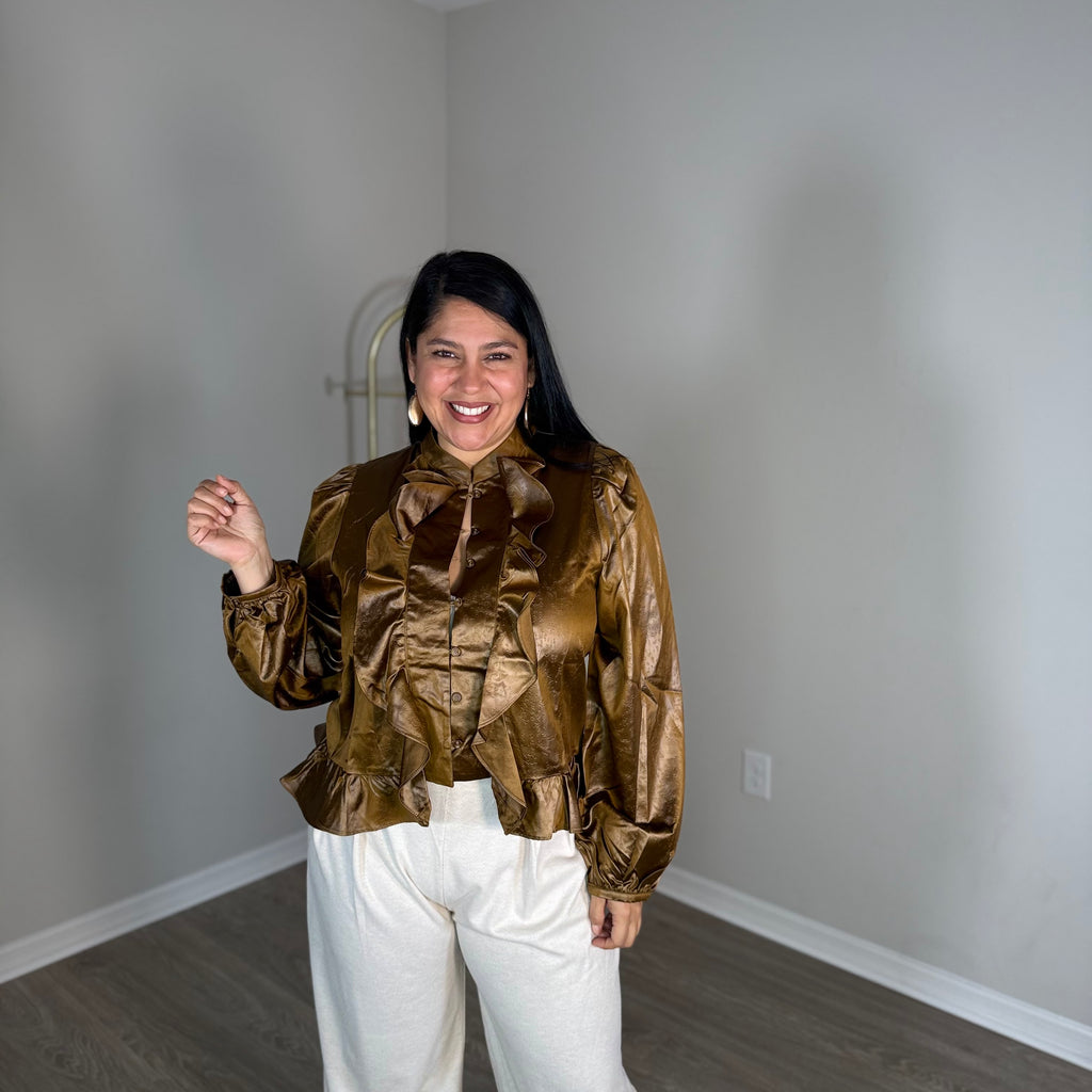 Lulu wave-detail blouse