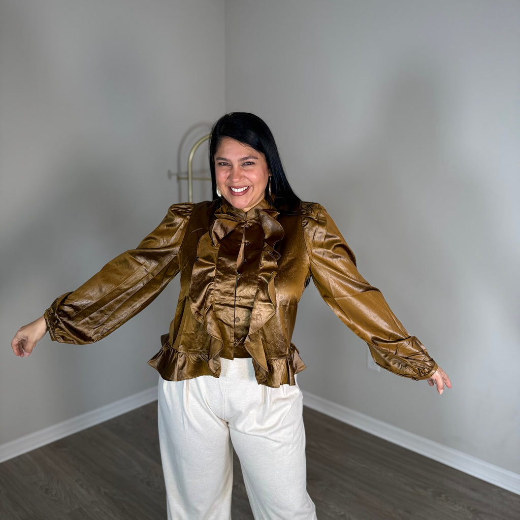 Lulu wave-detail blouse