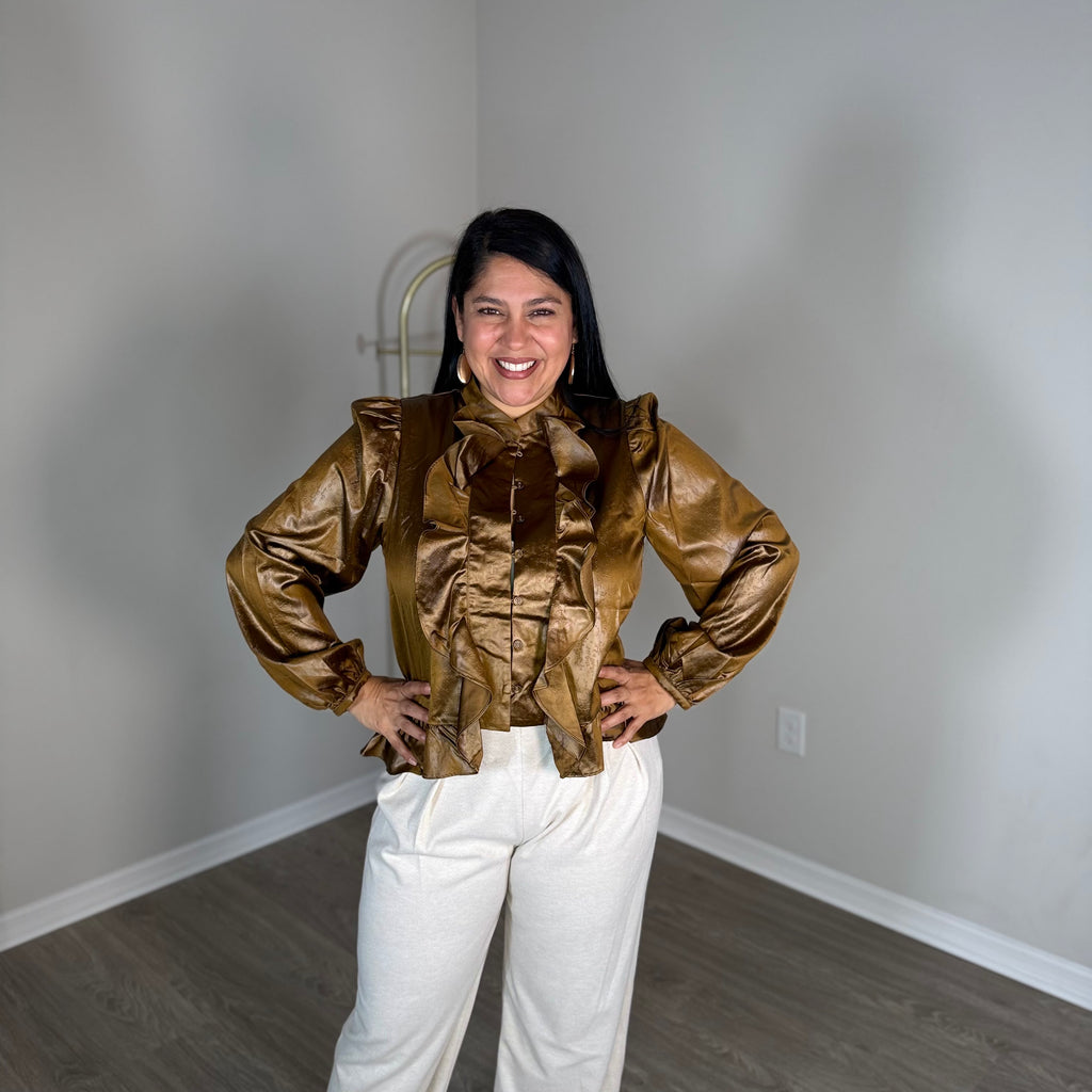 Lulu wave-detail blouse