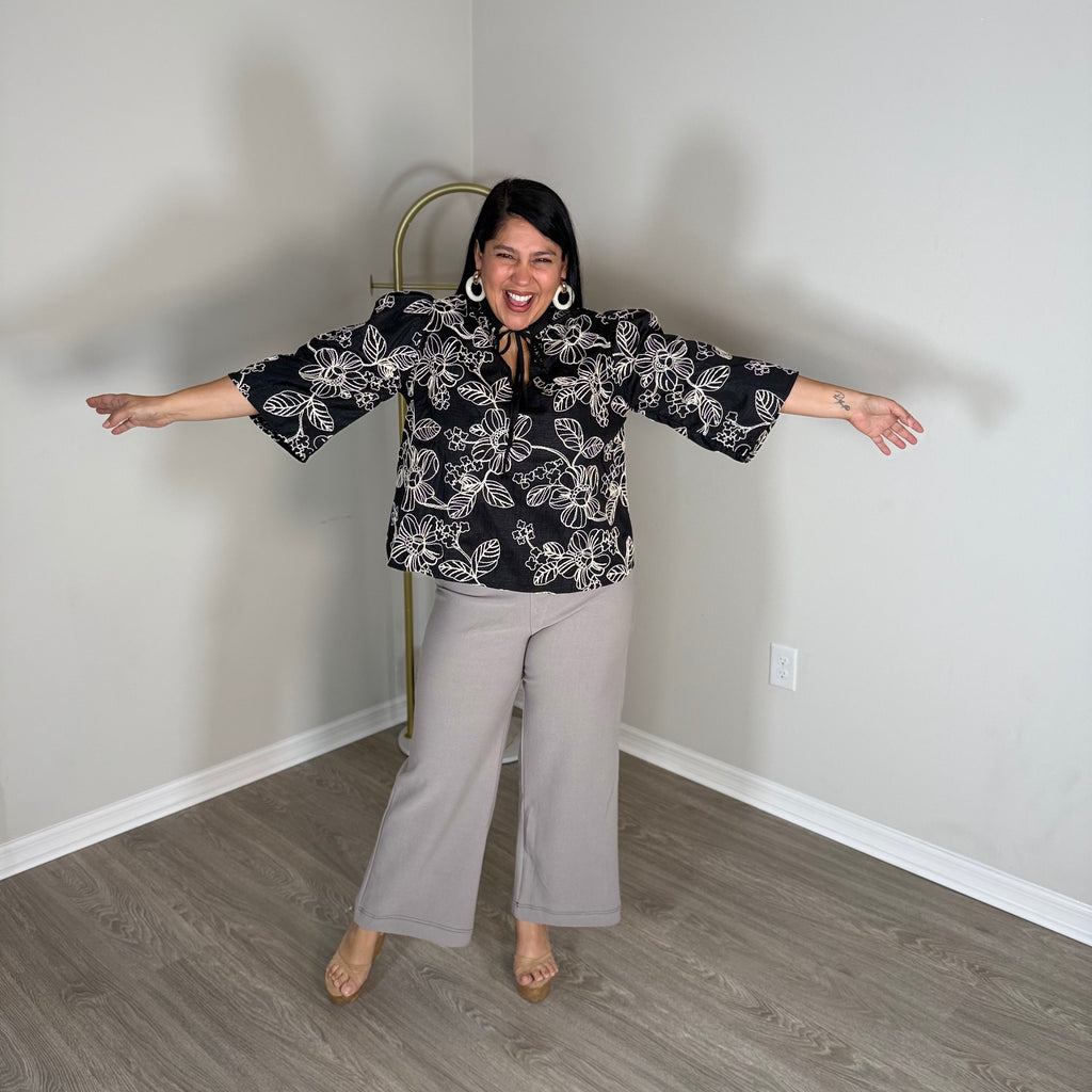 blue floral dress / top / shirt / skirt.