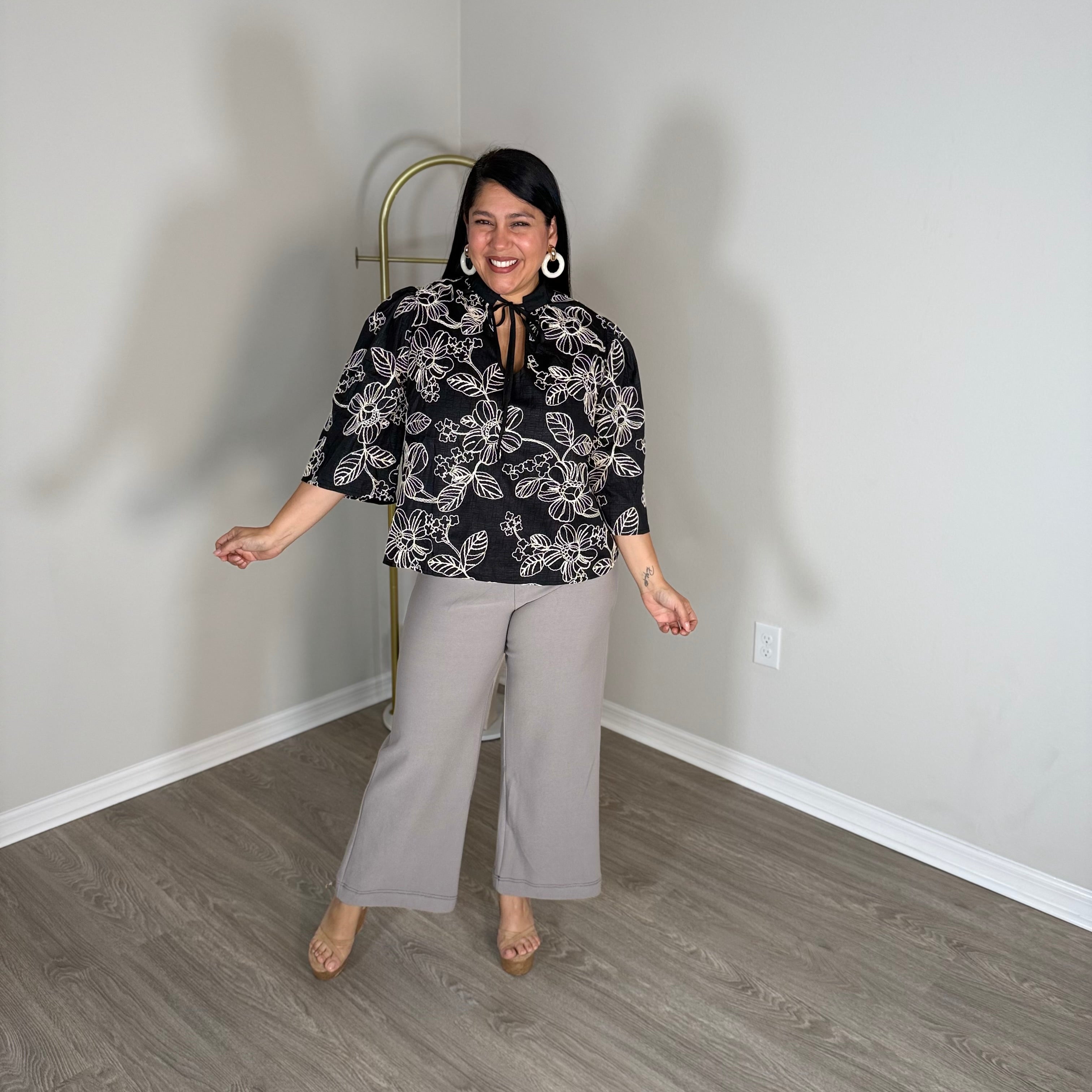 blue floral dress / top / shirt / skirt.