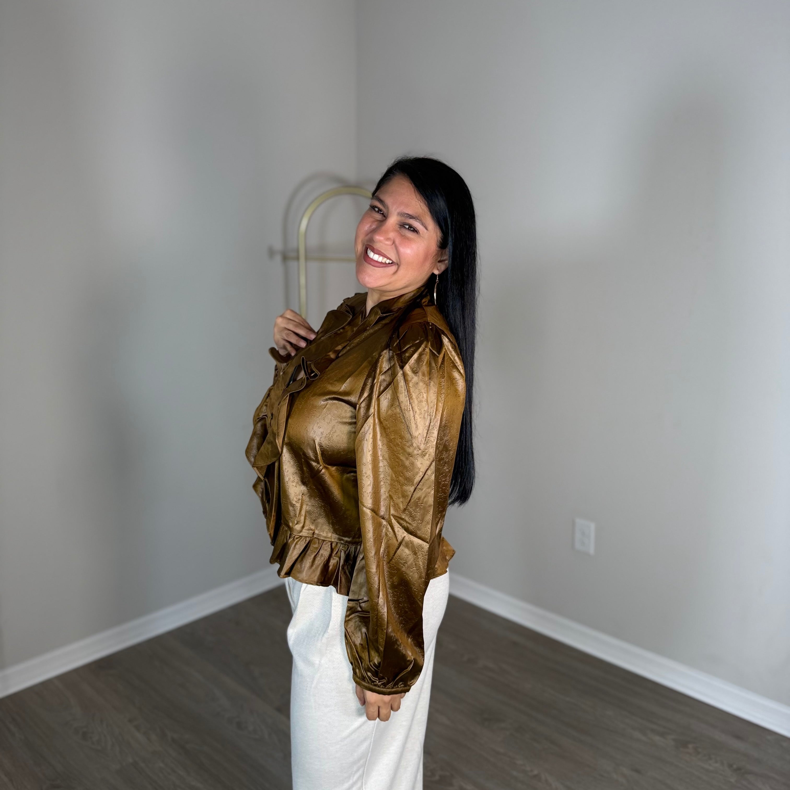 Lulu wave-detail blouse