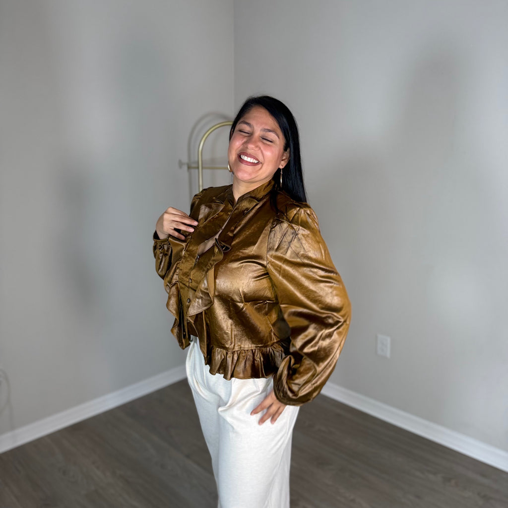 Lulu wave-detail blouse